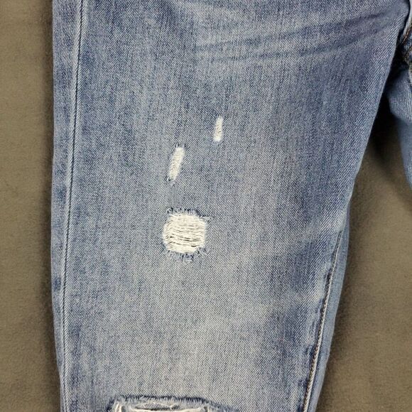 Risen Jeans Womens Small 26x25 Distressed Skinny Mid Rise Denim Los Angeles - Picture 11 of 16